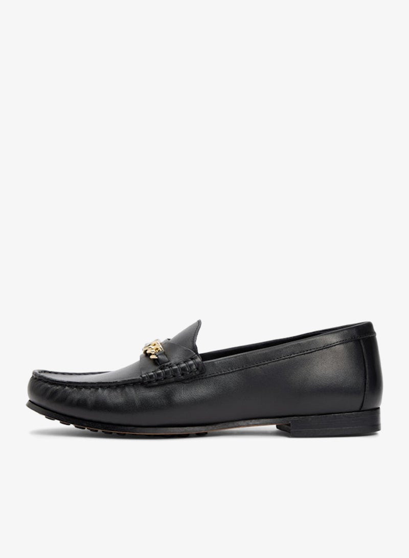 TOMMY HILFIGER Chain Horsebit Leather Loafers - Image 2